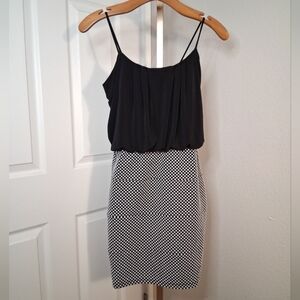 Vintage Y2K Sweet Storm Textured Dress Black And White Juniors Medium